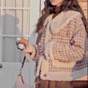 MISHOW Winter Parkas Jacket Women High Quality Loose Padding Cotton Coat Thick Warm Houndstooth Puff Jackets Ladies MXC54W0137