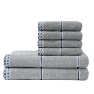 ASG handtücher -Set mit 2 badetücher und 4 handtücher set, saunahandtuch Mikrofaser-Handtuch kann auch als sporthandtuch  verwendet werden (handtücher grau