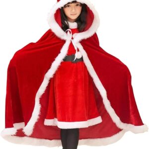 Christmas adult children's shawl girl New Year hooded cape shawl