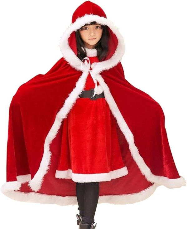 Christmas adult children's shawl girl New Year hooded cape shawl - Image 2