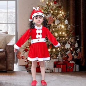 Christmas Baby Clothes Kids Santa Claus Cosplay Costume Boys Long Sleeve Clothes Toddler Girls Dress Cute Infant Winter Outwear
