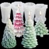 Weihnachtsbaum Silikonform 3D Weihnachten Aromatherapie Gips Kerzen Form handgemachte Weihnachtsdekoration Wohndekoration