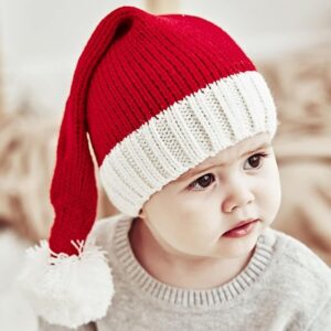2024 gestrickte Weihnachten Hut Nette Pompom Erwachsene Kind Weiche Hut Santa Cap Neue Jahr Party Kinder Geschenk Navidad Natal Noel dekoration