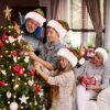 Christmas Hat Party Decor Shiny Christmas Tree Hat Santa Hat Xmas Party Themed Role-Playing Headwear 2025 New Year Xmas Headwear