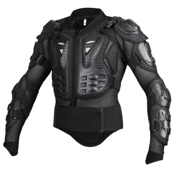 Niree Motorcycle Full Body Armor Protective Jacket Guard ATV Motocross Gear Shirt Black Size L