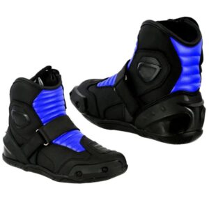 Motorbike Touring Short Boots Black & Blue