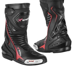 PROFIRSTOriginal Leather Motorcycle Boots Waterproof Motorbike Shoes Armoured Boot Protection Anti Slip Racing Sports