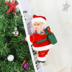 Weihnachtsmann Kletterleiter Ornamente Weihnachtsbaum Weihnachtsmann Kletterleiter Seil hängender Anhänger 2024 Frohe Weihnachtsdekoration