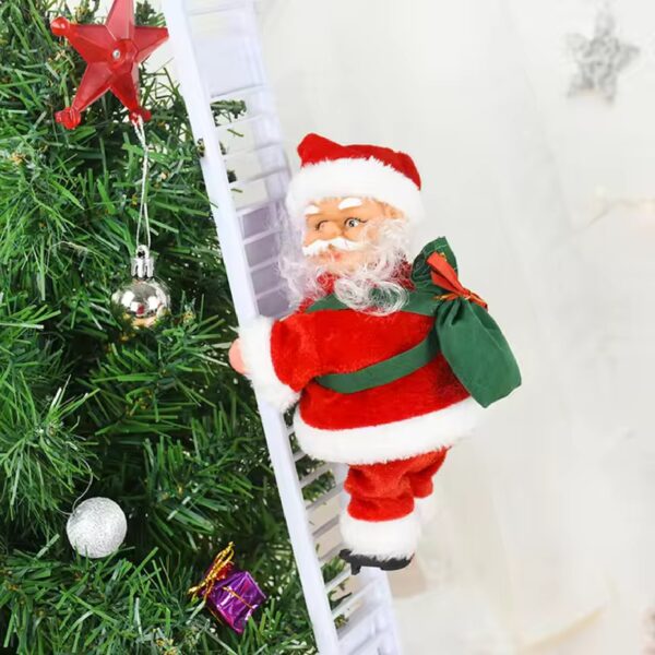 Weihnachtsmann Kletterleiter Ornamente Weihnachtsbaum Weihnachtsmann Kletterleiter Seil hängender Anhänger 2024 Frohe Weihnachtsdekoration